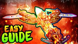 ORIGINS ULTIMATE FIRE STAFF BUILD UPGRADE GUIDE BO3 Zombies Chronicles KAGUTSUCHI BLOOD Easter Egg [upl. by Goldin]