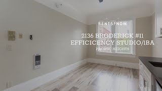 2136 Broderick 11 San Francisco CA  Efficiency Studio 1 Bath [upl. by Alisa180]