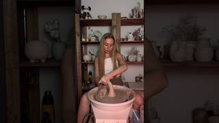 pottery potterygirl ceramic relaxing clay asmr shorts [upl. by Ardnat]