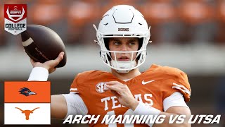 Arch Manning 5 TOTAL TDs in Texas’ blowout win vs UTSA  ESPN College Football [upl. by Tucky]