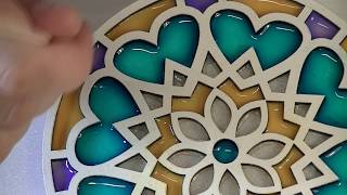 Tutorial Gratuito de Mandala con lacas vitrales  Fernanda Valiente [upl. by Oiceladni]