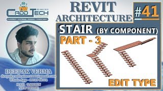 41  Edit STAIR in Revit Architecture  PART 3  Revit Architecture deepakverma [upl. by Elwira]