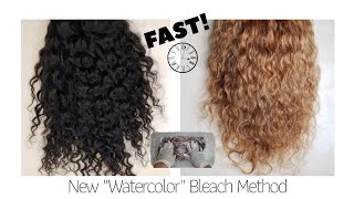 New Bleach quotWatecolorquot Method To Dye Your Wigs Fast and Even From Black To Blonde [upl. by Margo399]