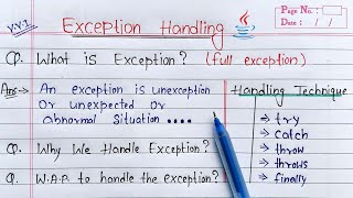 Pract 6 Exception Handling in Java  Exception in Java  Introduction to Exception Handling  SE IT [upl. by Emelia]