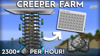 Minecraft Creeper Farm  Efficient Creeper Only Design [upl. by Ellehcen572]