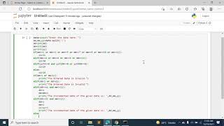 Python Program for date validation and to incremented date [upl. by Animaj676]