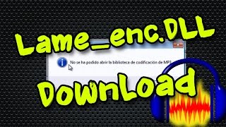 Descargar Lameencdll para Audacity Download  Solucionar  Error Fix [upl. by Aneerhs900]