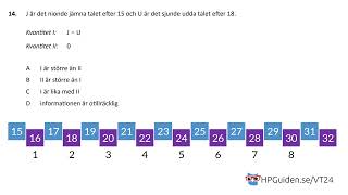 KVA uppgift 14 från högskoleprovet våren 2024 provpass 2 kvantitativ del [upl. by Torres]