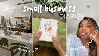 Navigating Tough Seasons As An Artist  small business market prep and packing orders studio vlog [upl. by Ggerg]