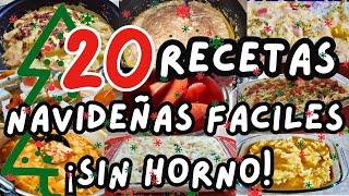 ✅20 RECETAS NAVIDEÑAS FACILES ¡SIN HORNO 🎅🎄🤶mihogardulcehogar recetasnavideñas cenanavideña [upl. by Ian]