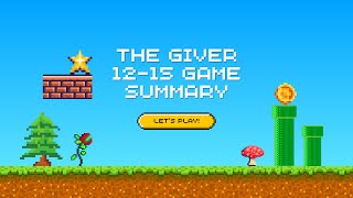 The Giver Chapters 12 to 15 live game lesson [upl. by Redliw]