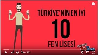 Türkiyenin En İyi 10 Fen Lisesi Hangisi [upl. by Konrad]