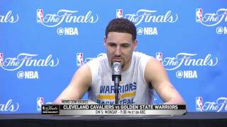 Klay Thompson Interview  June 12 NBA 2016 Finals Media Availability  Cavaliers vs Warriors Game 5 [upl. by Brogle386]