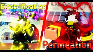 ROBLOX ELECTRIFICATION X PERMEATION SHOWCASE UPDATE MY HERO MANIA [upl. by Doowyah]