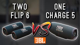 JBL Charge 5 vs TWO JBL Flip 6 [upl. by Idisahc]