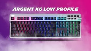 ARGENT K6 RGB Low Profile Mechanical Gaming Keyboard Cherry  First Look [upl. by Cheri]