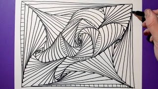 Easy Abstract Drawing  Satisfying and Relaxing  Doodle Pattern 32 [upl. by Cadal]