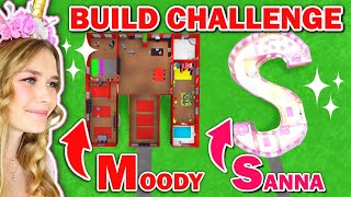 Letter Build Challenge In Bloxburg Sanna Vs Moody Roblox [upl. by Clorinda282]