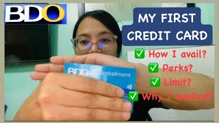 MY FIRST CREDIT CARD  BDO INSTALLMENT CARD  Credit Card for beginner  Credit Card 101 [upl. by Asiek]