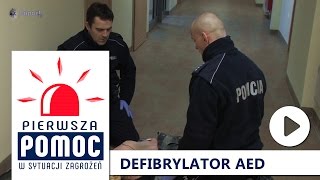 Pierwsza pomoc defibrylator AED  Schemat BLS quotKWP w Bydgoszczyquot [upl. by Edda]