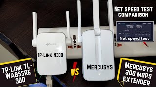 TPLink TLWA855RE 300Mbps vs Mercusys MW300RE wifi range extender detail comparison [upl. by Ailgna528]