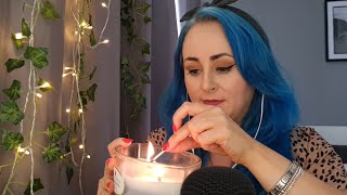 ASMR Lighting a crackle candle and burning insence Matches flame candle sounds 🔥🕯️♨️ [upl. by Arakaj]