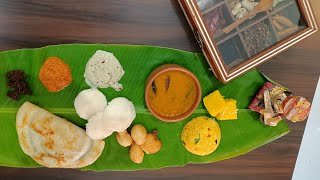 South Indian meal restro style  Idli Dosa vada with sambhar amp chutneys  nandosdhaba [upl. by Eniluqcaj]