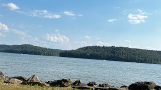 Tappan Lake Ohio Drone footage of fun on the water Boats Jet skis Tubers [upl. by Ayotan]