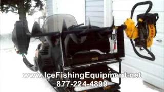 Ice Auger Rack carrier for ATV or Snowmobile [upl. by Web]