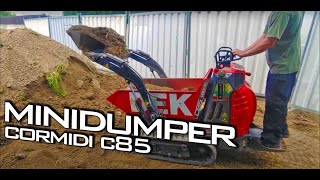 Dumper cormidi 85 minidumper self loading landscaping terraced garden [upl. by Tacita215]