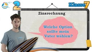 Zinsrechnung verstehen  Klasse 7 ★ Übung 2 [upl. by Frants]