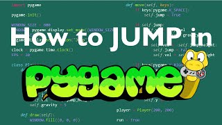 How to JUMP in PYGAME [upl. by Close365]