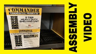 How to Assemble Video  Commander Commercial Products 5 tier heavy duty plastic shelving unit [upl. by Scopp432]