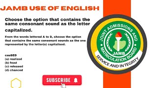 JAMB Use of English Oral English The past tense markers JAMB UTME Past Questions jamb [upl. by Capp892]