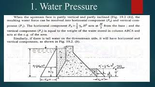 FORCES ACTING ON GRAVITY DAM PART1 [upl. by Basilio]