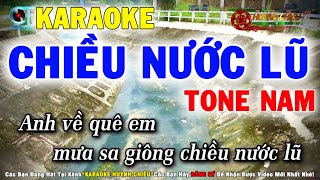 Karaoke Chiều Nước Lũ Tone Nam Nhạc Sống Karaoke Huỳnh Chiêu [upl. by Anurag]