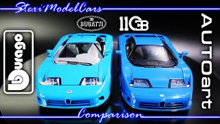 Autoart vs Burago Bugatti EB110  118 118 modelcars comparison  Old vs New [upl. by Meekahs]