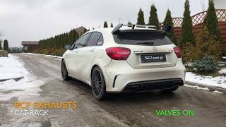 MercedesBenz A45 AMG  RCP Exhausts  Valved Cat Back Exhaust [upl. by Whiting]