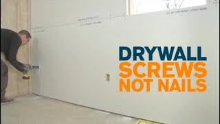 Why You Should Use Screws Instead of Nails for Drywall [upl. by Mairhpe327]