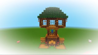 Tree house minecraft  easy material builted house minister💸💸💸foryoupageofficiallminecraft [upl. by Anaert]