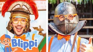 Blippi Becomes a Gladiator Educational Videos for Kids and Families [upl. by Oznohpla]