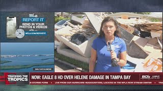 Eagle8 HD looks at Helene damage in Clearwater Beach [upl. by Ellenrad]