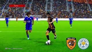 Hull City vs Leicester City Highlights  EFL Championship 2324  PES 21 [upl. by Adnolohs]