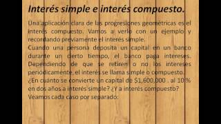 SUCESIONES GEOMÉTRICAS INTERES SIMPLE Y COMPUESTO [upl. by Broddie994]