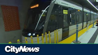 Crosstown LRT construction Tour inside Eglinton station [upl. by Aisekal]