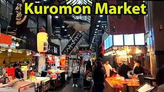 Virtual Walk at Kuromon Market in Osaka Japan [upl. by Ellohcin]