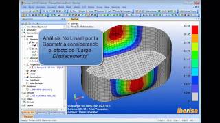 Presión Hidrostática en FEMAP  2ª Parte Análisis No Lineal por la Geometría [upl. by Torruella]