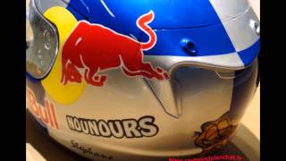 Casque Moto HJC Peinture aérographie custom REDBULL [upl. by Hyps]