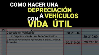 COMO hacer una DEPRECIACIÓN a VEHÍCULOS con VIDA ÚTIL en CONTABILIDAD BIEN EXPLICADO [upl. by Yenetruoc317]