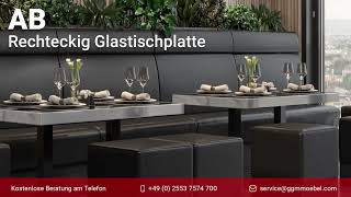 Glastischplatte AB  Rechteckig  Gehärtetes Glas  ESGSicherheitsglas [upl. by Zobe716]